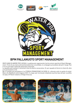 bpm pallanuoto sm - Sport Management