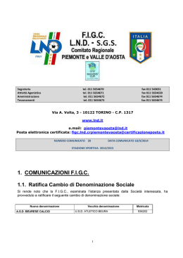 1. COMUNICAZIONI F.I.G.C.