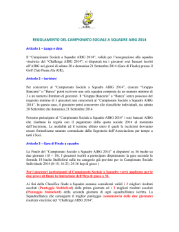 AIBG Regolamento 2014 Campionato Squadre