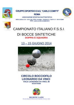 Programma - GS ENS "Carlo Comitti" Roma ASD
