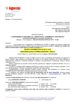 lettera esplicativa - Legacoop Emilia Romagna