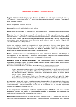 Leggi il Regolamento - Vola con il Corriere