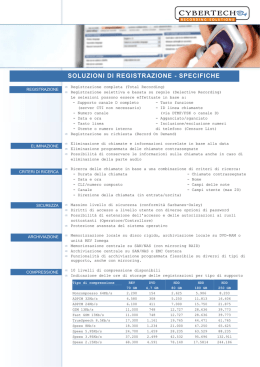 CyberTech Recording Solutions - Specifications - Italian _CT