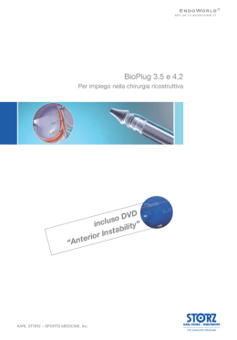 BioPlug 3.5 e 4.2 incluso DVD “Anterior Instability”