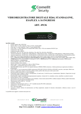 videoregistratore digitale h264, standalone, esaplex a 16 ingressi