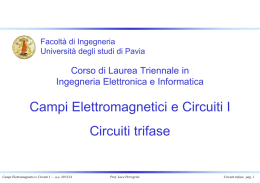 Circuiti trifase - Università degli studi di Pavia