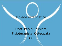 piede osteopatico prima parte - Nuova Scuola di Osteopatia Treviso