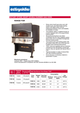 ROTARY STONE HEART DOUBLE BURNER GAS OVEN