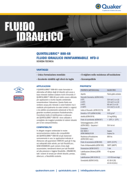quintolubric® 888-68 fluido idraulico ininfiammabile hfd-u