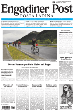 Engadiner Post Nr. 085 vom 24. Juli 2014 (PDF, 7801kB)