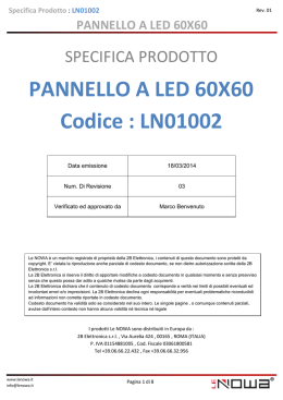 PANNELLO A LED 60X60 Codice : LN01002