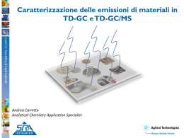 Caratterizzazione emissioni materiali TDGC TDGCMS