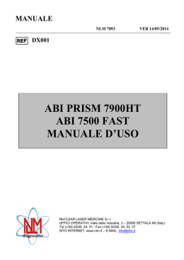 Manuale strumenti AB 7900 HT e 7500 fast