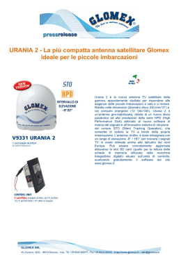 URANIA 2 - La più compatta antenna satellitare Glomex ideale per