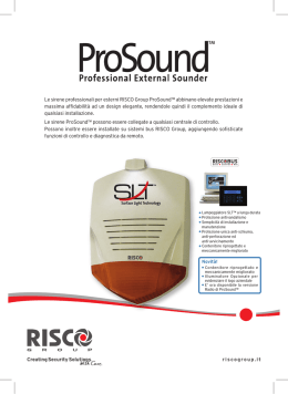 Le sirene professionali per esterni RISCO Group ProSound