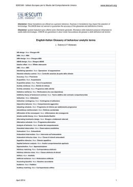 eng-ita ba terms glossary - Behavior Analyst Certification Board