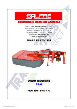 Galfre Large Drum Mowers Parts Catalog