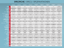 SPECIFICHE / SPECS / SPEZIFIKATIAONEN
