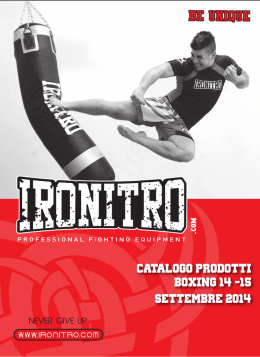 CATALOGO PRODOTTI BOXING 14/-15 SETTEMBRE 2014