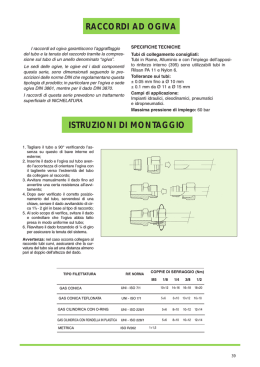 RACCORDI AD OGIVA ISTRUZIONI DI MONTAGGIO