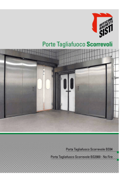 Porte Tagliafuoco Scorrevoli - Officine Brevetti Sisti S.p.A.