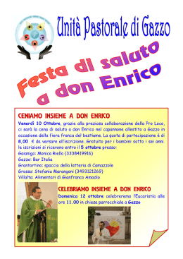 SAluto don enrico - Gazzoedintorni.net