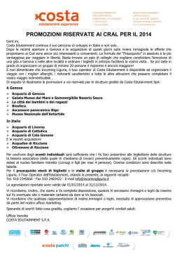 Convenzione Acquario di Genova 2014