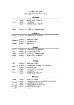 Per consultare il calendario delle Visite Guidate