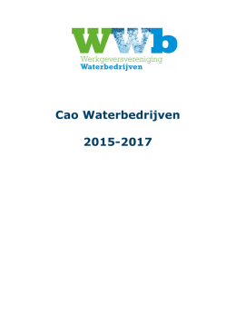 Cao Waterbedrijven 2015-2017