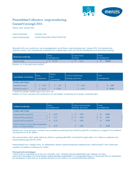 Premieblad GarantVerzorgd 2016