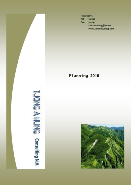 Planning 2016 - Tjong A Hung Consulting
