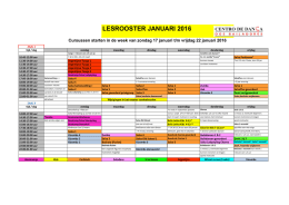 lesrooster Dos Bailadores januari 201
