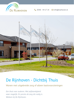 De Rijnhoven - Dichtbij thuis 31 december 2015