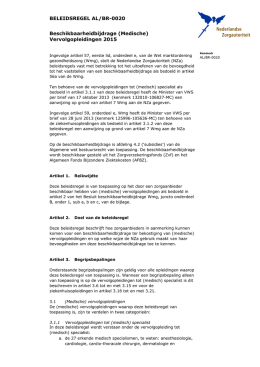 AL/BR-0020 - Nederlandse Zorgautoriteit