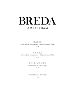 Menu - Breda Amsterdam