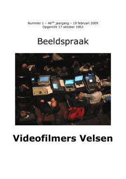 Beeldspraak 2009-1 - VideoFilmersVelsen