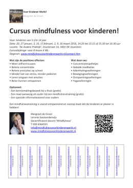 poster  - Mindfulness Voor Kinderen Werkt!