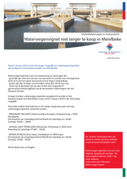 Waterwegenvignet niet langer te koop in Merelbeke - VVW Gent-Leie