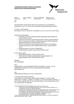 TB/CU-5079-01 - Nederlandse Zorgautoriteit