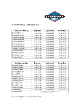 lestijden januari 2016