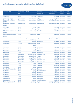 Middelen per 1 januari 2016 uit preferentiebeleid ( - 48kb)