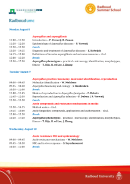 11:30 Introduction &ndash; P. Verweij, B. Zwaan 11:30