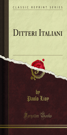 Ditteri Italiani - Forgotten Books