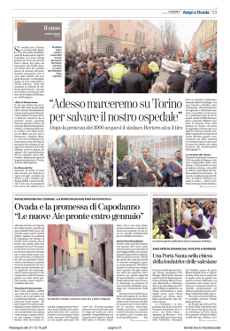 Adesso marceremo su Torino per salvare il nostro ospedale