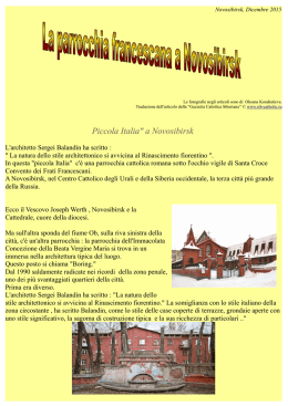 Piccola Italia" a Novosibirsk
