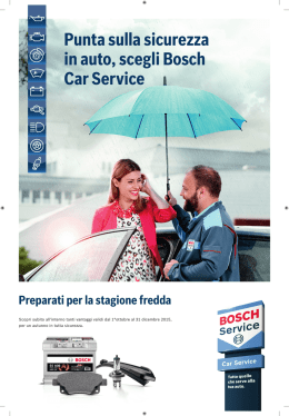 Punta sulla sicurezza in auto, scegli Bosch Car Service Preparati