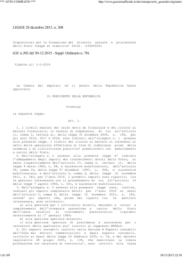 LEGGE 28 dicembre 2015, n. 208
