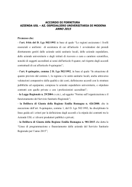 ANNO 2015 - Azienda USL di Modena