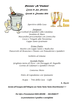 menu di San Silvestro - Ristorante Al Viandante