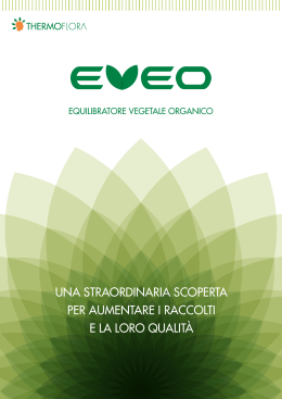scarica la brochure - EVEO: Equilibratore vegetale organico